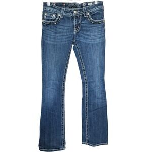 Miss Me Embellished Sparkling Boot Signature Boot Cut Jeans Womens 28 JY5889B3V